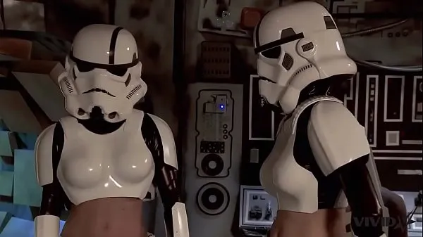 Tampilkan Vivid Parody - 2 Storm Troopers enjoy some Wookie dick Video segar