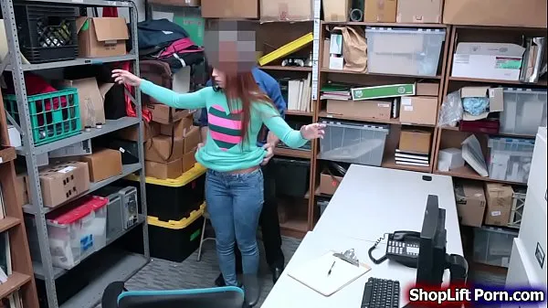Show Busty teen is arrested by store officer for stealing bracelet in the jewelry officer conducts a strip search and he finds out the item in her officer made a deal with her if he can fuck her he will not call the cops fresh Videos