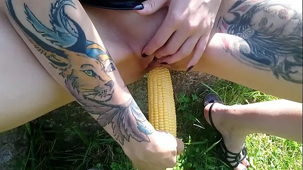 Show Lucy Ravenblood fucking pussy with corn in public fresh Videos