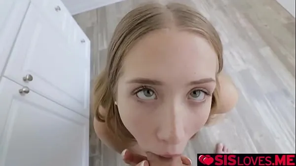 Show Horny stepsister Audrey Hempburne sucking her stepbrothers dick deepthroat fresh Videos