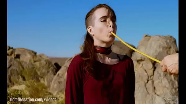 Show Petite, hardcore submissive masochist Brooke Johnson drinks piss, gets a hard caning, and get a severe facesitting rimjob session on the desert rocks of Joshua Tree in this Domthenation documentary fresh Videos