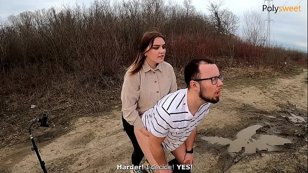 My bitch screamed loudly so she ate her cum) (pegging, femdom Yeni Videoyu göster