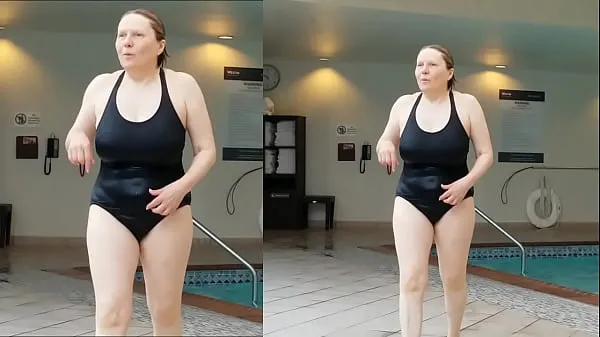 Show Sexy Grandma is Sexy at 66 in a black swimsuit fresh Videos