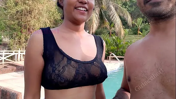 Show Indian Wife Fucked by Ex Boyfriend at Luxurious Resort - Outdoor Sex Fun at Swimming Pool fresh Videos