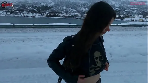Show Sex with cum on tits and flashing outdoor in Tromso, Norway fresh Videos